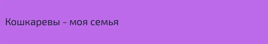 Кошкаревы - моя семья
